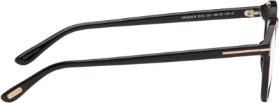 Tom Ford Black Round Glasses In Black