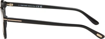 Tom Ford Black Round Glasses In Black