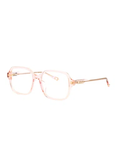 Chloé Pink Acetate Optical Glasses In Pink