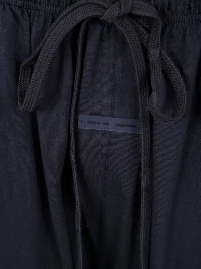 Essentials Drawstring Elastic-ankle Pants In Blue