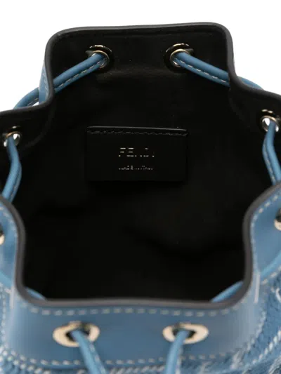 Fendi Mon Tresor Mini Bucket Bag In Blue