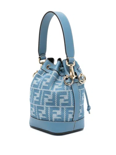 Fendi Mon Tresor Mini Bucket Bag In Blue