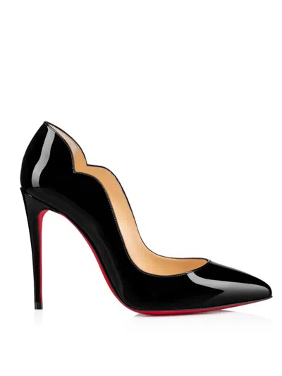 Christian Louboutin Hot Chick 100mm Patent Red Sole High-heel Pumps In Black