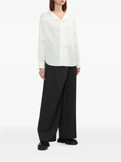 Y's Buttoned Shirt In White