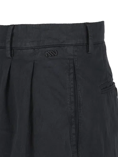 Massimo Osti Studio Pleated Trousers In Black