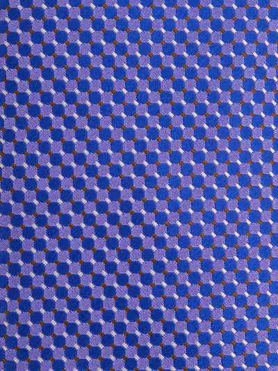 Eton Geometric-pattern Tie In Blue