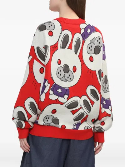 Apee By A Bathing Ape Rabbit Pattern Sweater In Multi