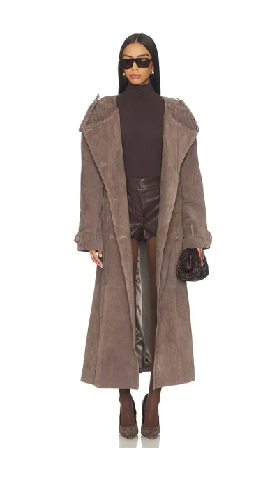 Ducie Klarissa Trench Coat In Brown