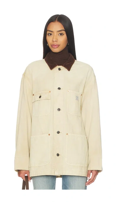 Denimist Corduroy Collared Jacket In Neutral