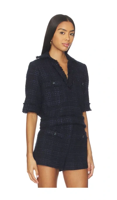 Veronica Beard Babbs Top In Blue