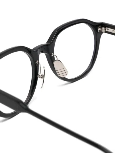 Thom Browne Round-frame Glasses In Black