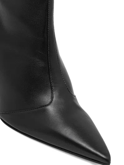 Furla Strap Pointed Boots In Black