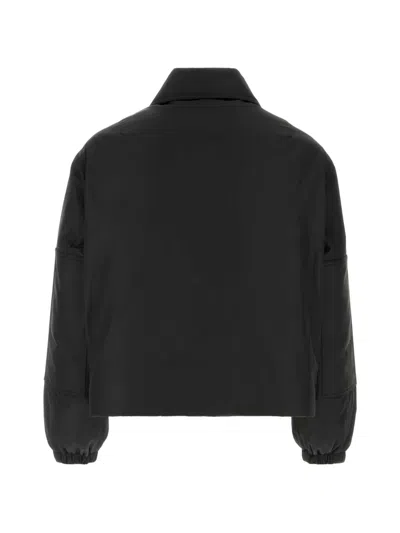 Jil Sander Polyester Padded Jacket Collared Design Cuffs In Black