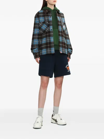 Apee By A Bathing Ape Check Patch Pocket Shirt In Multi