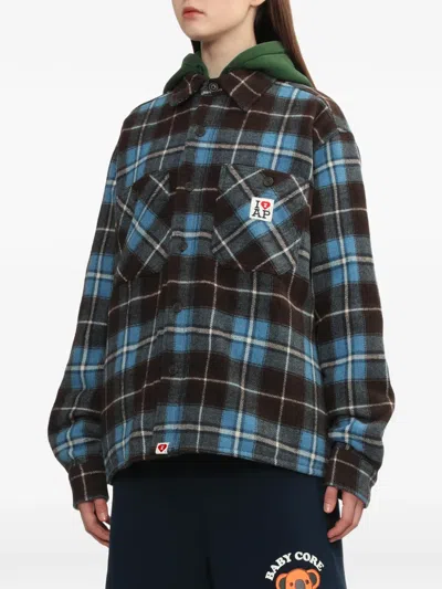 Apee By A Bathing Ape Check Patch Pocket Shirt In Multi