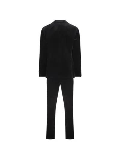 Ferragamo Lapel Jacket In Black