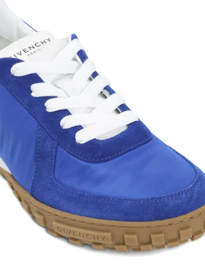 Givenchy Low Top Sneakers Round Toe Rubber Sole In Blue