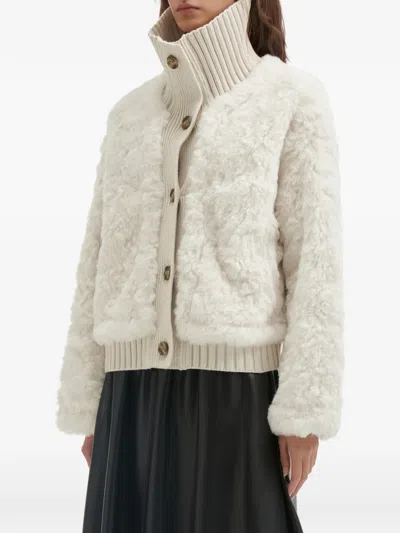 B+ab Button Collar Jacket In Brown