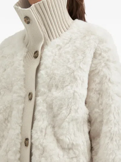 B+ab Button Collar Jacket In Brown