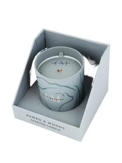 Gemy Maalouf Bambo & Woods Scented Candle In Blue