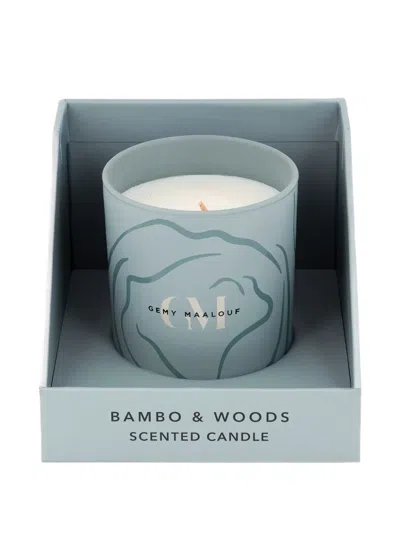 Gemy Maalouf Bambo & Woods Scented Candle In Blue