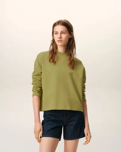 Ami Alexandre Mattiussi Ami Paris Ami Paris De Coeur Matcha Sweatshirt In Green