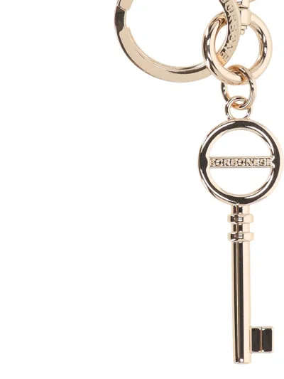 Borbonese Key-shaped Keyring In Gold