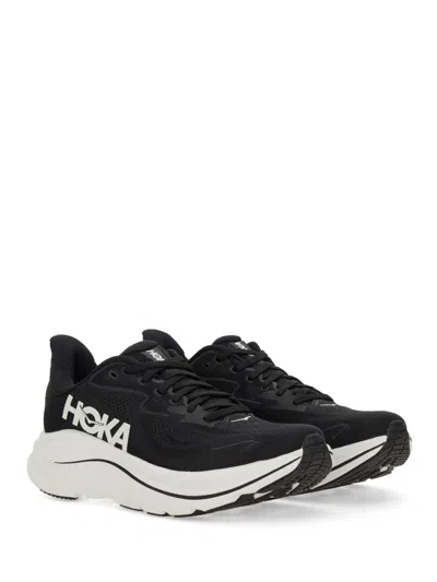 Hoka Breathable Mesh Upper Sneaker With Durable Rubber Outsole In Black