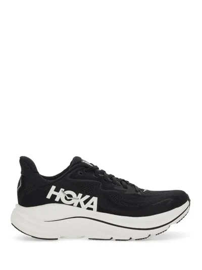 Hoka Breathable Mesh Upper Sneaker With Durable Rubber Outsole In Black