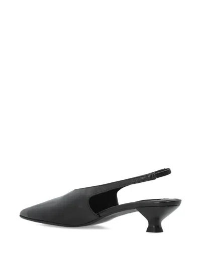 Alohas Eros Slingback Pointed Toe Kitten Heel Pump In Black