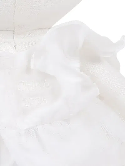 Chloé Ruffled Mouse Toy In White