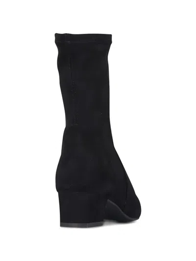 Aquatalia Stassi Stretch Suede Ankle Boots In Black