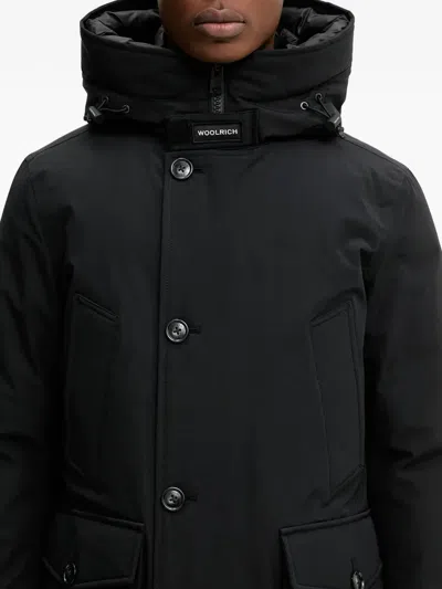 Woolrich Hooded Buttoned Jacket In Multi