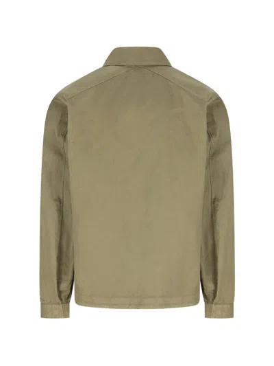 Massimo Osti Studio Button Flap-pocket Overshirt In Neutral