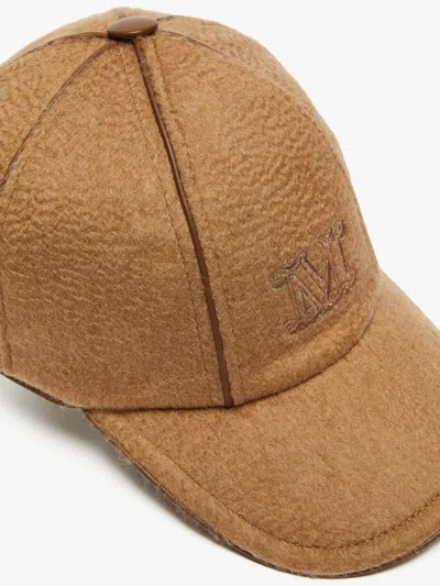 Max Mara Embroidered-logo Baseball Cap In Brown