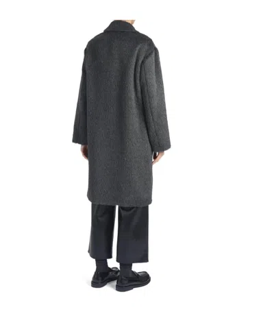 Max Mara Long-sleeved Coat In Gray