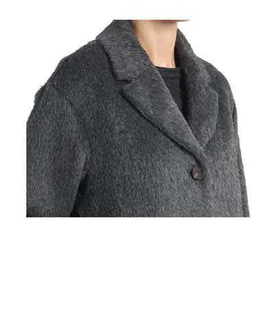 Max Mara Long-sleeved Coat In Gray