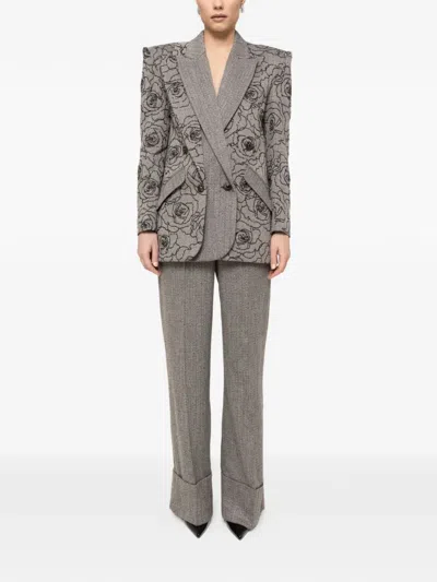 亮片缀饰双排扣西装夹克