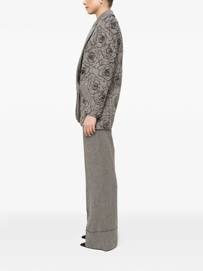 亮片缀饰双排扣西装夹克