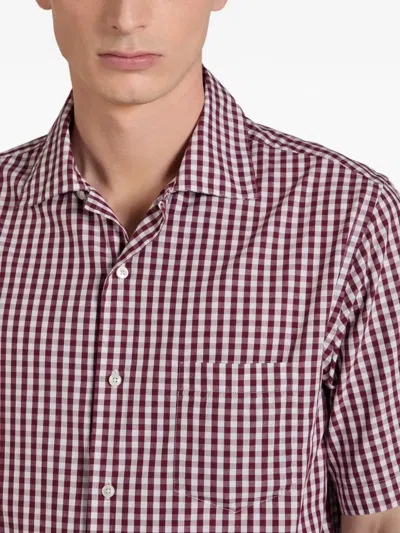Slowear Checked Cotton Shirt In Red