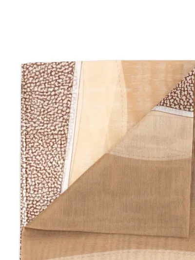 抽象图案印花围巾