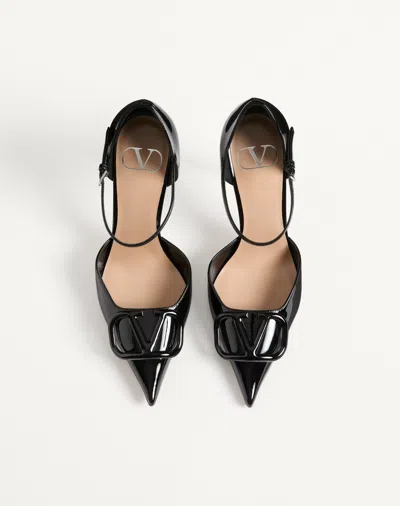 Valentino Signature Patent Leather Pump In Black