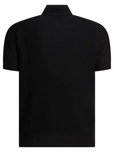 Tom Ford Mens Black Short-sleeve Lyocell-cotton Piquet Polo Shirt In Black