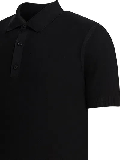 Tom Ford Mens Black Short-sleeve Lyocell-cotton Piquet Polo Shirt In Black