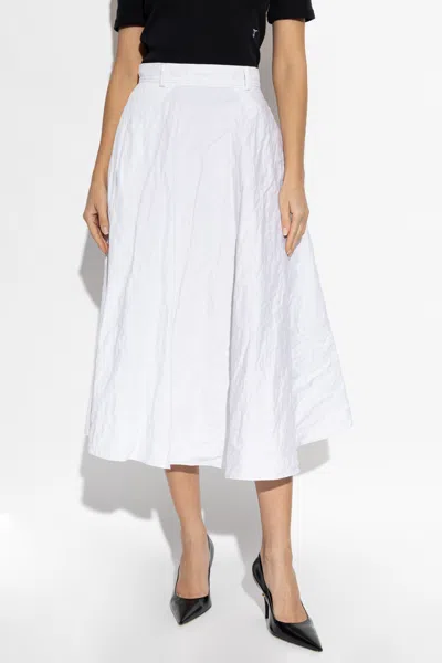 Moschino Flared A-line Skirt In White