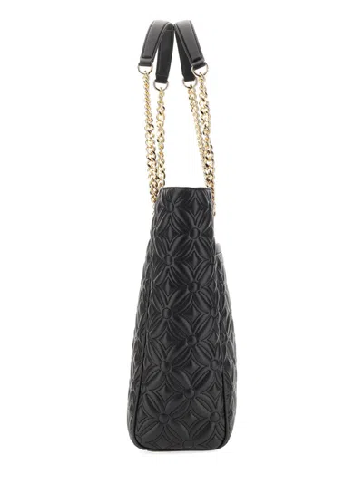 Michael Michael Kors Large Blaire Quilted Chain Tote Bag In Black