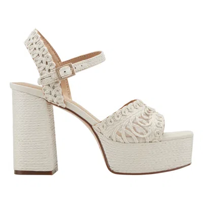 Marc Fisher Ltd Chayse Ankle Strap Platform Sandal In Neutral