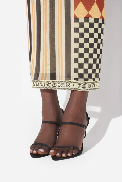 Jean Paul Gaultier Patchwork Long Skirt Woman Multicolr In Brown