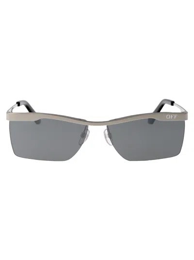 Off-white Rimini Rectangle-frame Sunglasses In Gray