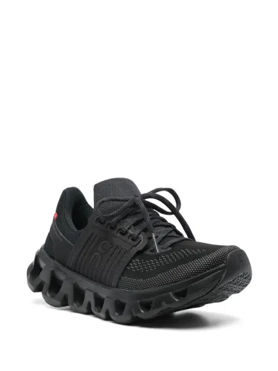 On Womens Black Rock F Cloudswift 4 Mesh And Shell Low-top Trainers In Black